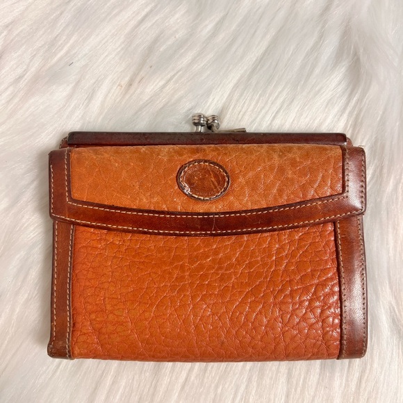 Vintage Dooney & Bourke Orange and Brown Wallet - Picture 1 of 9